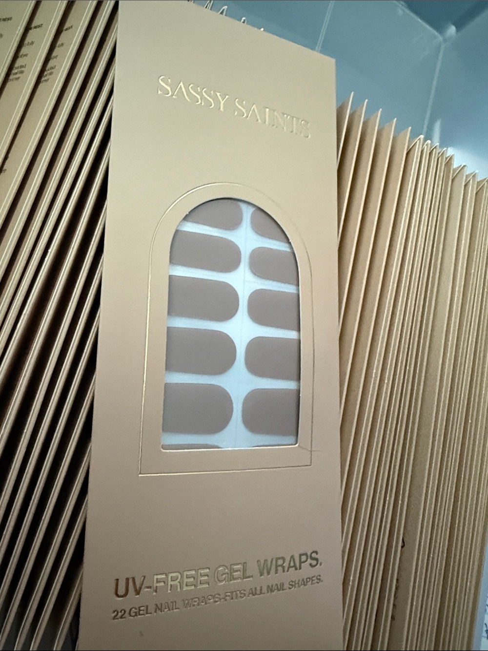 NEW Sassy Saints Gel Nail Wraps Dusty Stone